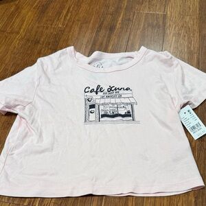 NWT PAC Sun LA Pink Baby Tee Woman Medium